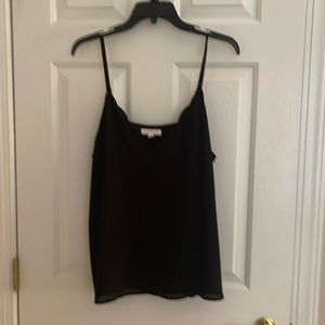 Nordstrom Socialite black scallop camisole.